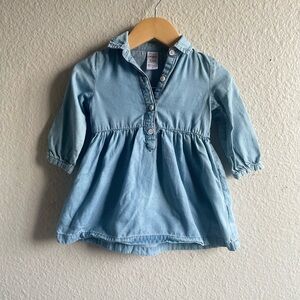 Denim Long Sleeve Toddler Dress